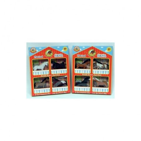 CONF. 4 CAVALLI FLOCCATI 21X3X25CM EAN 8010362432892 INGROSSO ANIMALI GIOCATTOLO