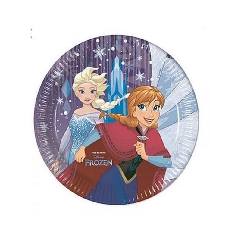 PIATTI CARTA CM.23 PZ.8 FROZEN SNOWFLAKE EAN  INGROSSO PIATTI PER PARTY