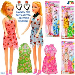 INGROSSO SET BAMBOLA C/VESTITI E
