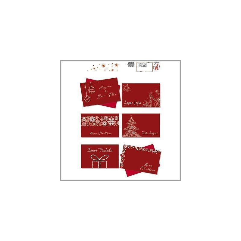 CARTONCINI COLORATI 9X14 NT.6961 C.60 EAN 8001608369614 INGROSSO BIGLIETTI NATALIZI