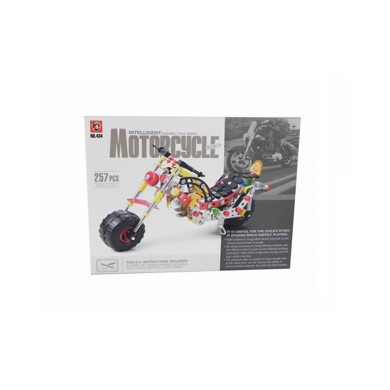 COSTRUZIONI IN METALLO MOTO 257PEZZI EAN 8010362431925 INGROSSO GIOCHI COSTRUZIONI ECONOMICI