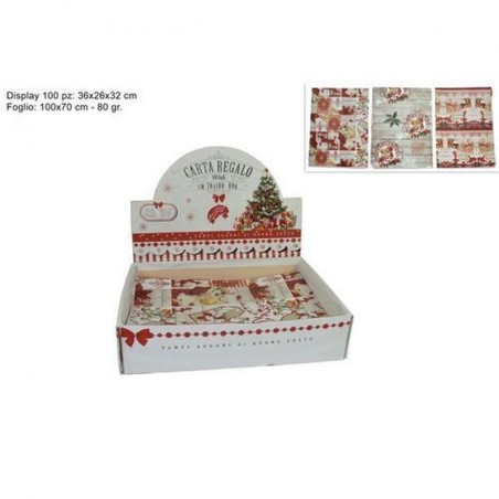 CARTA REGALO ANTICHIZZ. 80GR. 100X70CM EAN 8033113458002 INGROSSO BUSTE E CARTA REGALO NATALIZIA