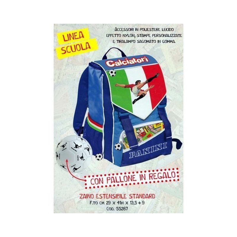 PANINI ZAINO ESTENSIBILE CALCIATORI CON GADGET EAN 8009117886691 INGROSSO ZAINI SCUOLA