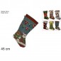 CALZA NATALIZIA 25X45CM 6ASS ART.17494/N EAN 8033113748622 INGROSSO BEFANA