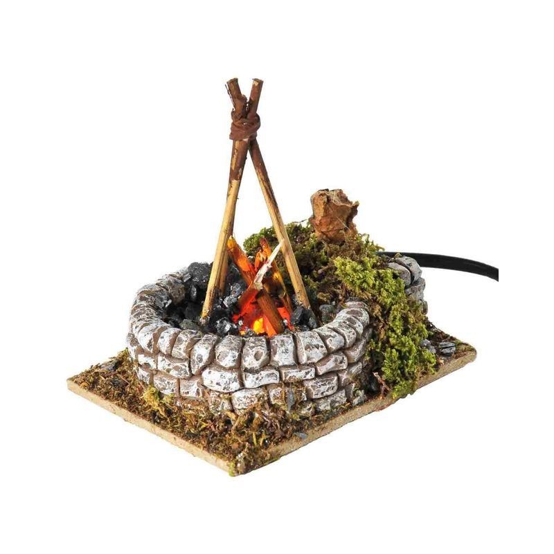 FUOCO CON LAMP. EFF. FIAMMA CM. 10X7,5X1 2 EAN 8018623115300 INGROSSO ACCESSORI PER IL PRESEPE