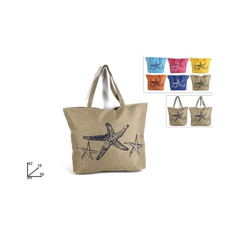 BORSA MARE JUTA STELLE 2ASS.6COL.SL19-37 C/R-1 EAN 8034048544983 INGROSSO BORSE MARE