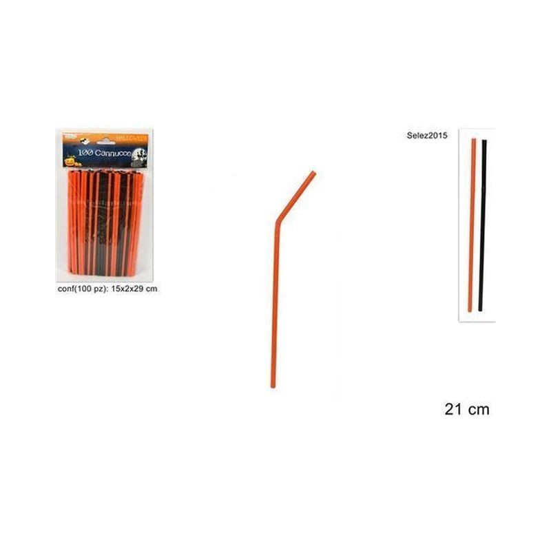 CANNUCCE 100PZ. HALLOWEEN ART. WO-DE-ESB 215.100BG EAN 8033113130694 INGROSSO ACCESSORI HALLOWEEN TAVOLA
