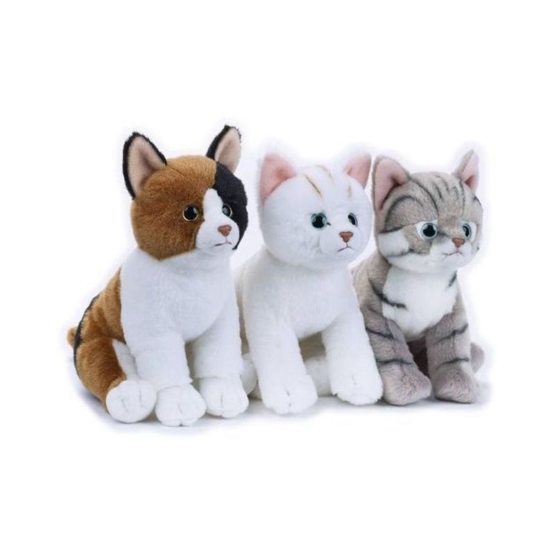 RONNIE GATTINO SEDUTO 21CM 3 COL. PELUCHE EAN  INGROSSO PELUCHE MORBIDOSI