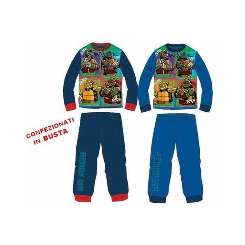 PIGIAMA BAMBINO NINJA TURTLES 100% COTON EAN 8011374947923 INGROSSO PIGIAMI PER BIMBI