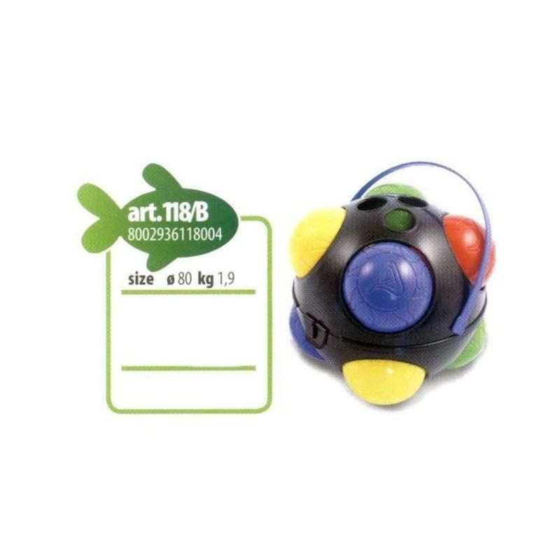 PORTA BOCCE CON 8 BOCCE COLORATE D.80 CM IN PLASTICA EAN 8002936118004 INGROSSO GIOCHI MARE