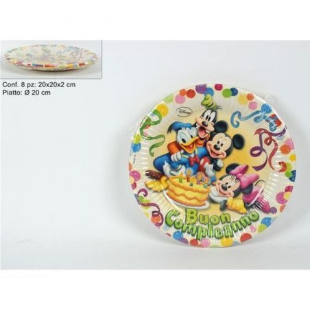 INGROSSO PIATTI CARTA 20CM 8PZ M