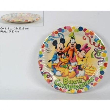 INGROSSO PIATTI CARTA 23CM 8PZ M