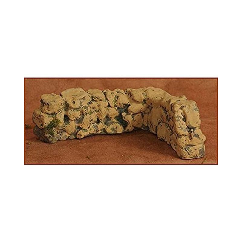 MURETTO PIETRA VIVA AD ANGOLO RESINA CM.11+11X4X2,5 EAN 8018623865670 INGROSSO ACCESSORI PER IL PRESEPE