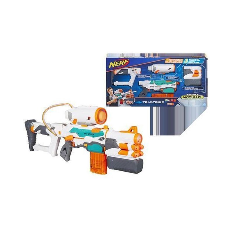 NERF MODULUS TRI-STRIKE 3 TIPI DI DARDI 759X378X79MM EAN 5010994954802 INGROSSO FUCILI E MITRA GIOCATTOLO