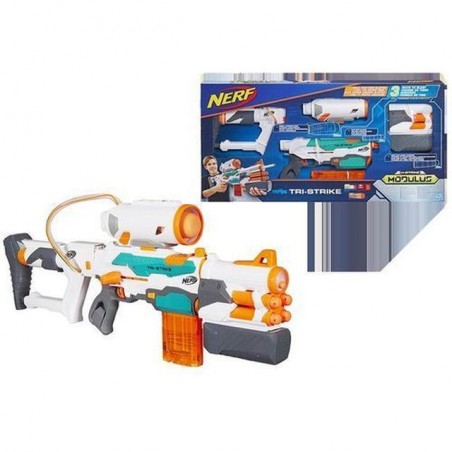 NERF MODULUS TRI-STRIKE 3 TIPI DI DARDI 759X378X79MM EAN 5010994954802 INGROSSO FUCILI E MITRA GIOCATTOLO