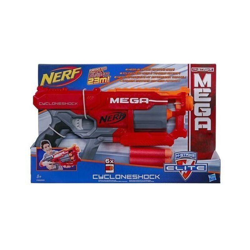 NERF MEGA CYCLONE 6DARDI SPARA OLTRE 20M 410X254X89MM EAN 5010994857967 INGROSSO FUCILI E MITRA GIOCATTOLO