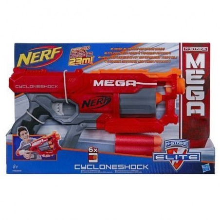 NERF MEGA CYCLONE 6DARDI SPARA OLTRE 20M 410X254X89MM EAN 5010994857967 INGROSSO FUCILI E MITRA GIOCATTOLO