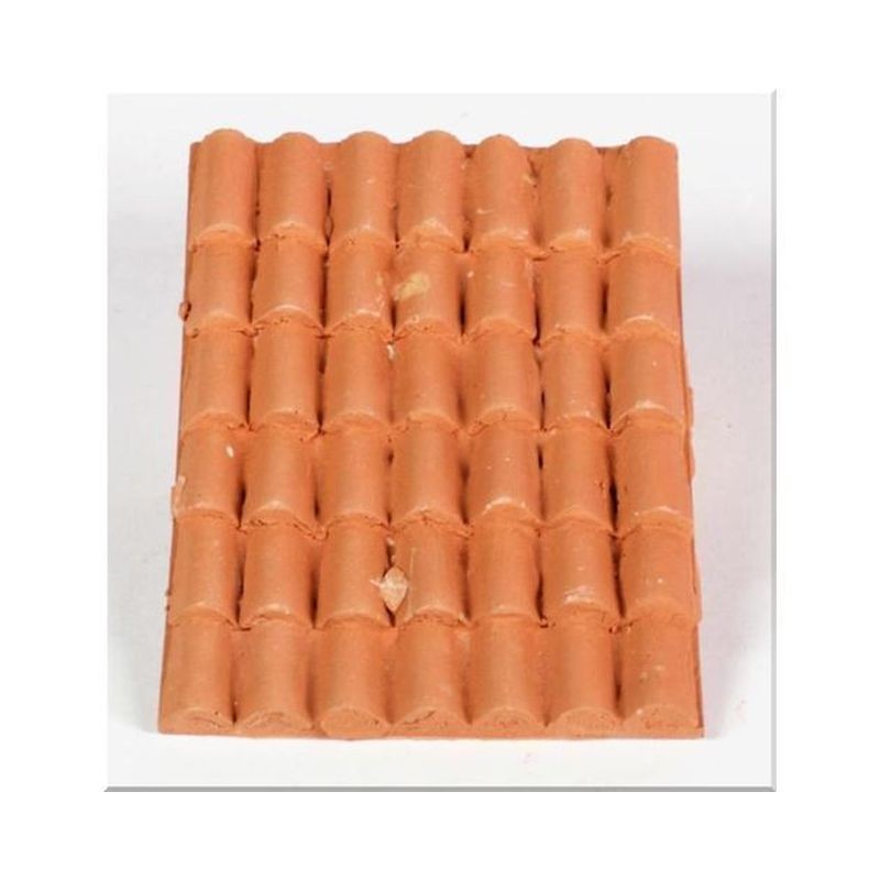 TETTO IN RESINA COL. TERRAC. 8X10.5CM CON COPPI mm.10x20 EAN 8018623107954 INGROSSO ACCESSORI PER IL PRESEPE