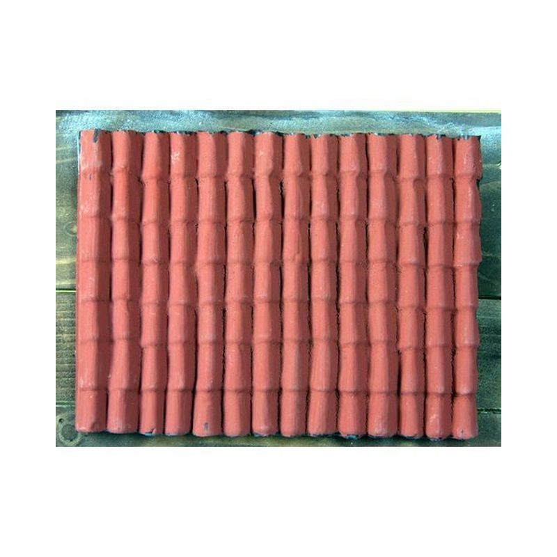 PANN. PLAST. TETTO TEGOLE PICC. SOTTILE COL. ROSSO CM.12.5X9 EAN 8018623868695 INGROSSO ACCESSORI PER IL PRESEPE