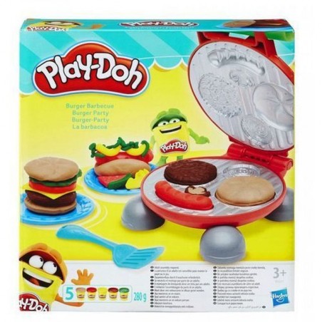 PLAYDOH BURGER BARBECUE C/5 VASETTI +3A 203X218X60MM - HASBRO EAN  INGROSSO PASTA PER MODELLARE DIDO