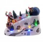PAESAGGIO BABBO SCIVOLO C/LUCI LED MOVIMENTO MUSICALE 29X15X20CM EAN 8033313598553 INGROSSO PAESAGGI  E DECORAZIONI IN MOVIMENTO