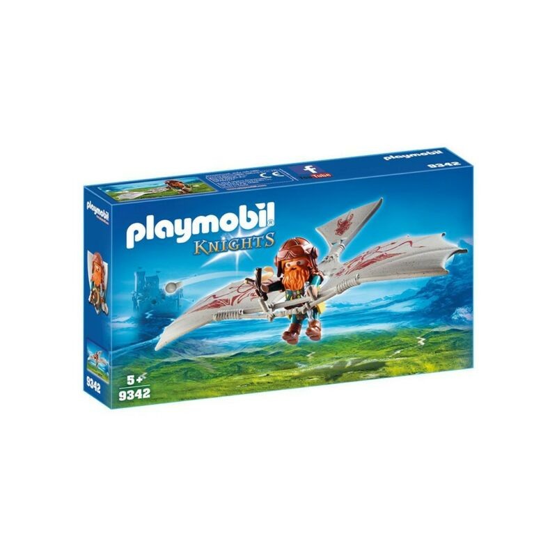 PLAYMOBIL 9342 GUERRIERO C/DELTAPLANO DA ASSALTO KNIGHTS 25X4.5X14CM EAN 4008789093424 INGROSSO PLAYMOBIL KNLIGHTS