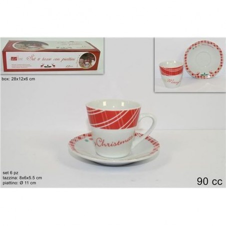 INGROSSO TAZZINE+PIATTINI 6PZ C/