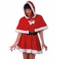 MANTELLINA NATALE DONNA VELLUTO C/BORDO IN PELUCHE L.CM. 40 CA. IN BUSTA EAN  INGROSSO COSTUME BABBO NATALE ADULTI