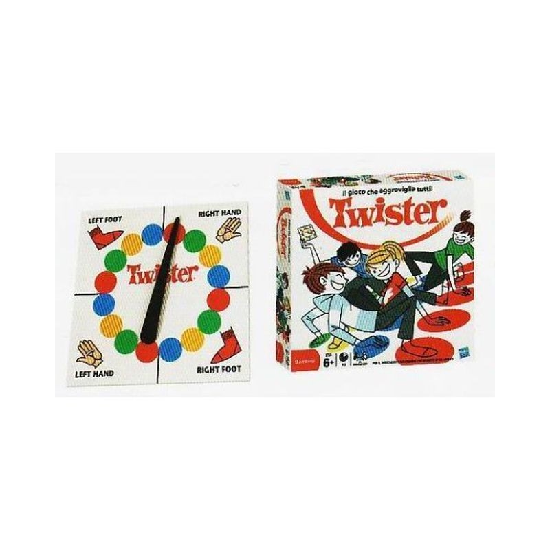 TWISTER 2+ GIOCATORI 267X267X50MM. SPOSTATI SUL BOLLINO GIUSTO MA NN CADERE EAN 5010994640583 INGROSSO GIOCHI DI SOCIETA