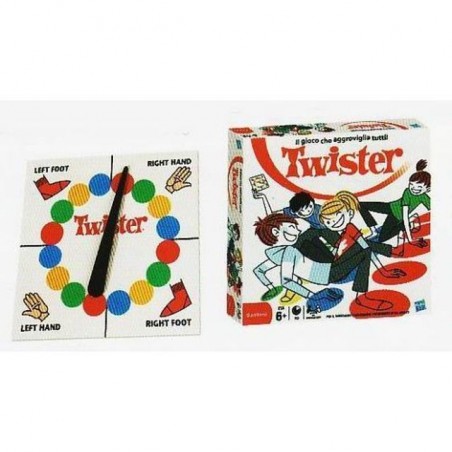 TWISTER 2+ GIOCATORI 267X267X50MM. SPOSTATI SUL BOLLINO GIUSTO MA NN CADERE EAN 5010994640583 INGROSSO GIOCHI DI SOCIETA