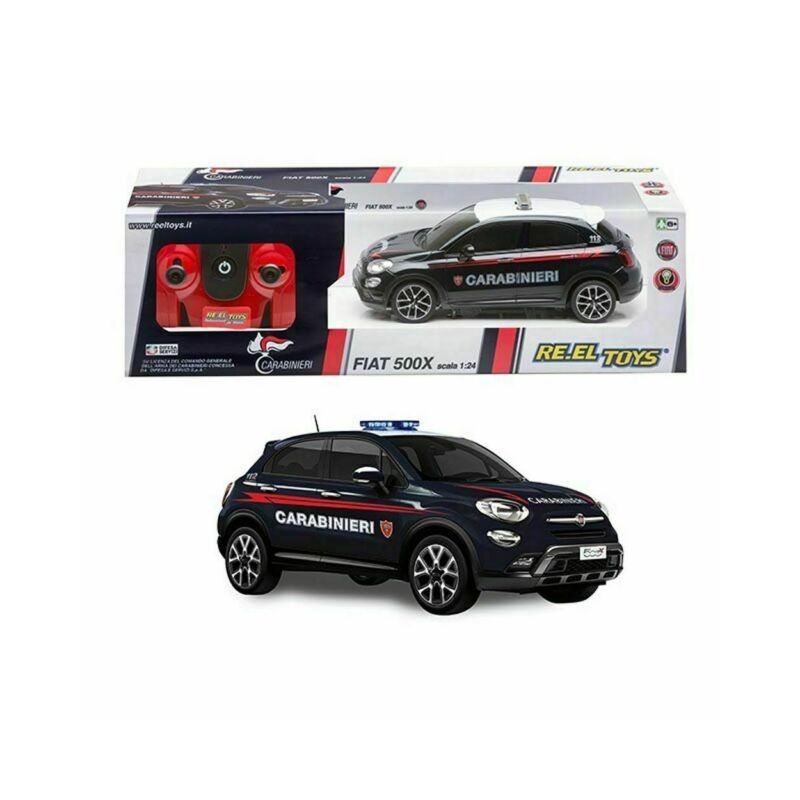 FIAT 500X CARABINIERI R/C 1:24 19CM LUCI ANTERIORI LICENZA UFFICIALE EAN 8001059021857 INGROSSO MODELLINI AUTO LUCI E SUONI