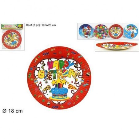 INGROSSO PIATTI PARTY 18CM 8PZ A