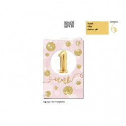INGROSSO BIGLIETTO NUMERO 1 ROSA