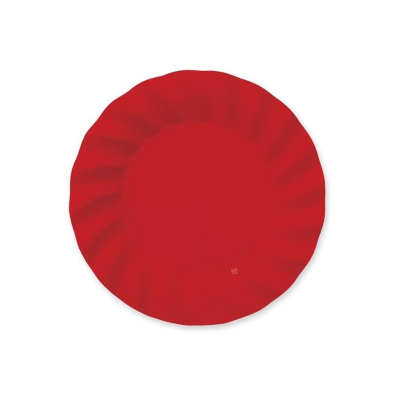 PIATTI CM.25 PZ.8 WAVY RED EAN 8020834304886 INGROSSO PIATTI PER PARTY