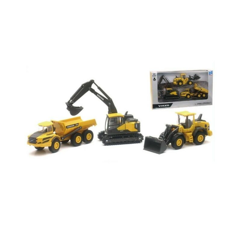 DIECAST VOLVO 3 PCS PLAYSET 1:55 14CM +5 EAN 0093577320954 INGROSSO MODELLINI AUTO