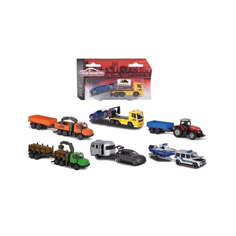 MAJORETTE TRAILER 6ASS EAN 3467452051672 INGROSSO MODELLINI AUTO