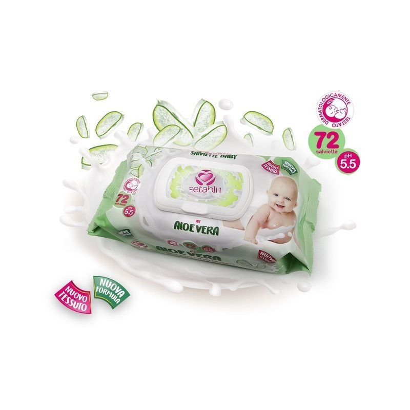 SALVIETTE BABY ALOE VERA 72PZ EAN 8059174590567 INGROSSO SALVIETTE