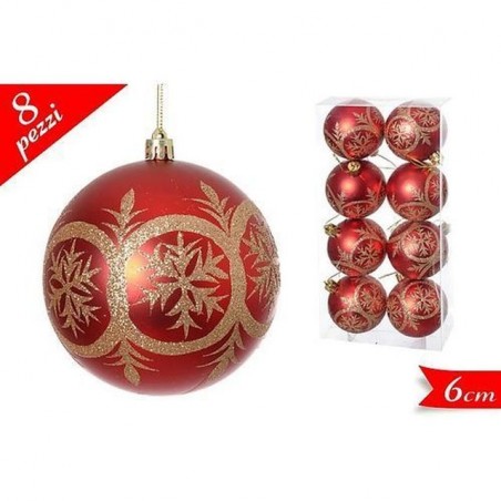INGROSSO SET 8 PALLE 6CM ROSSO