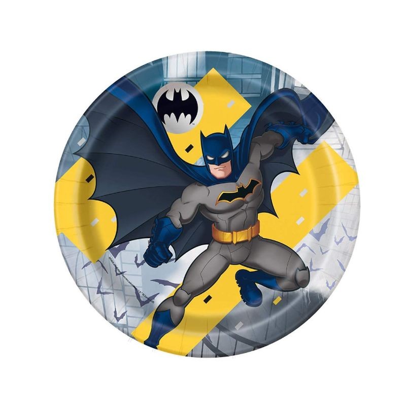 PIATTI CARTA BATMAN CM 21,9 8PZ EAN 0011179006175 INGROSSO PIATTI PER PARTY