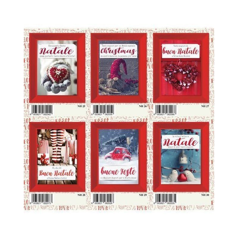 BIGLIETTI NATALE FOTOGRAFICO C.12 EAN 8003821082080 INGROSSO BIGLIETTI NATALIZI