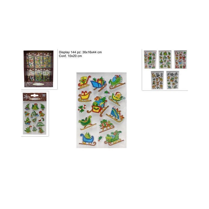 STICKER NATALIZI ( 144 ) EAN 8033113089794 INGROSSO VETROFANIE