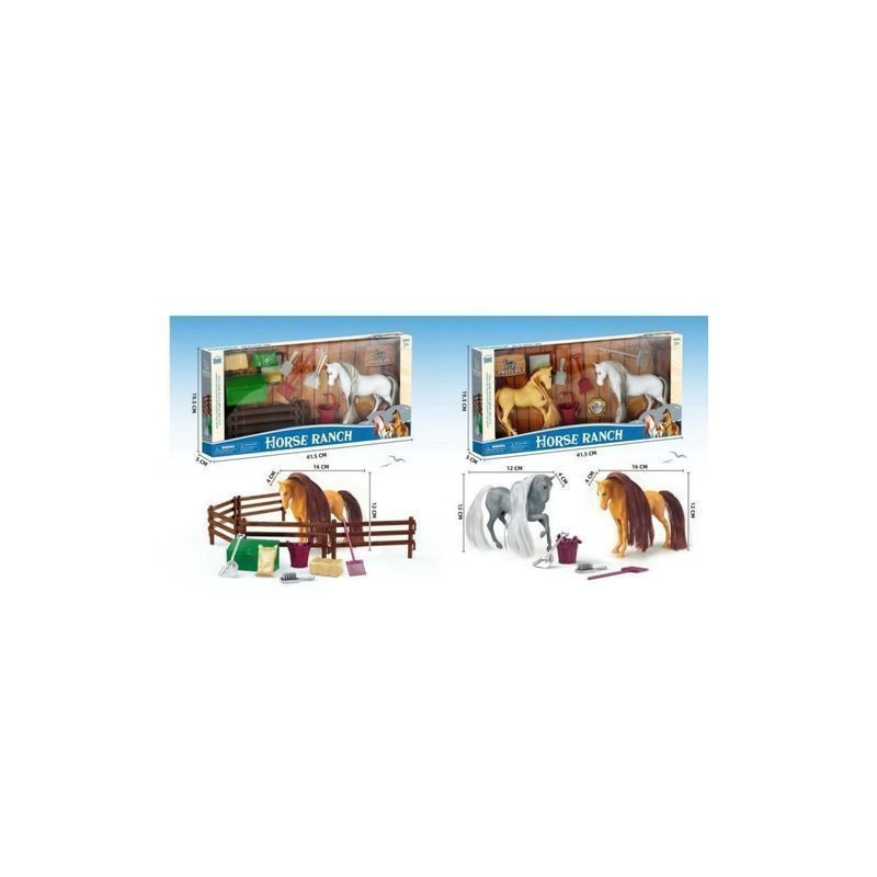 SET CAVALLO C/ACC. HORSE RANCH 41,5X19,5 EAN 8021029963055 INGROSSO ANIMALI GIOCATTOLO