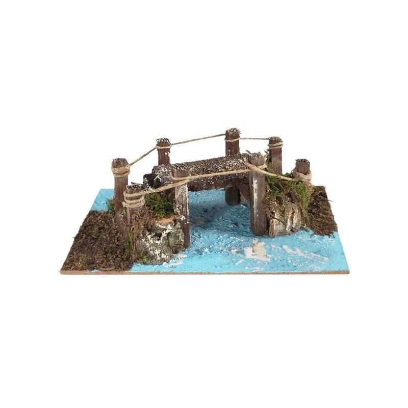 PONTE SU FIUME CM. 15X10X6/11 - 2 MOD. EAN 8018623115270 INGROSSO ACCESSORI PER IL PRESEPE