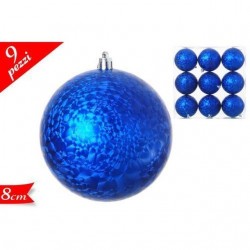 INGROSSO PALLA BLU 8CM 9PZ
