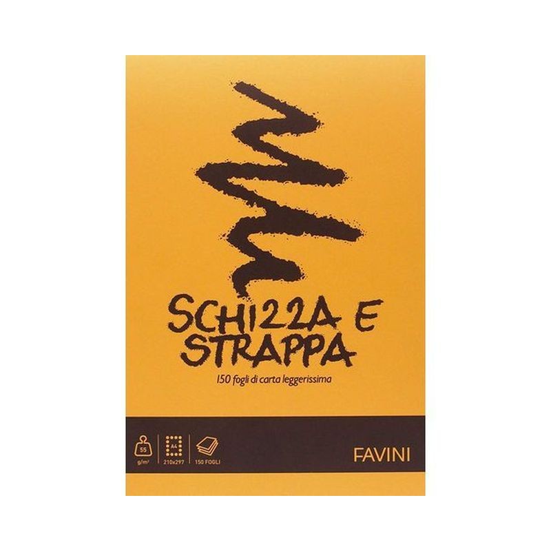 SCHIZZA&STRAPPA 50 BLOCCO F150 A4 EAN 8007057433524 INGROSSO BLOCCHI DISEGNO