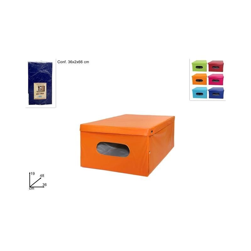 BOX ABITI COLORATI CM.48X36X19 430G EAN 8034048241875 INGROSSO ACCESSORI ARMADIO