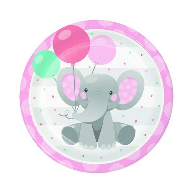 PIATTI CARTA CM.22,2 PZ.8 ELEPHANT GIRL EAN 0039938717254 INGROSSO PIATTI PER PARTY