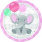 PIATTI CARTA CM.22,2 PZ.8 ELEPHANT GIRL EAN 0039938717254 INGROSSO PIATTI PER PARTY