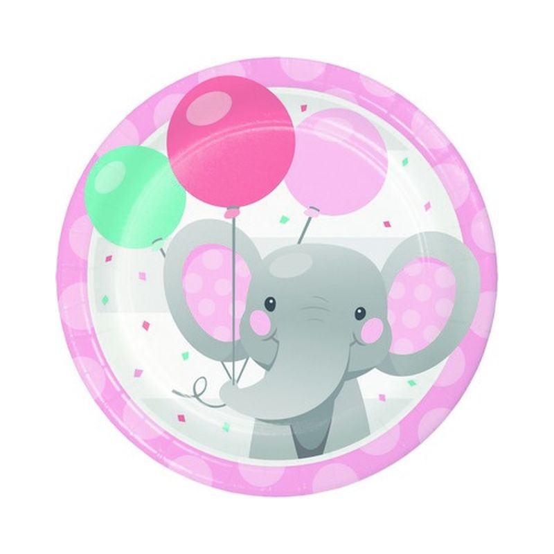 PIATTI CARTA CM.17,4 PZ.8 ELEPHANT GIRL EAN 0039938717261 INGROSSO PIATTI PER PARTY