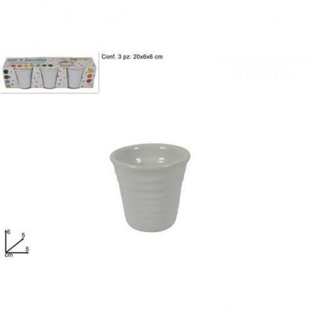 INGROSSO TAZZINE SET 3PZ BIANCO